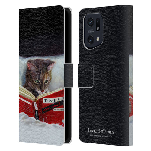 Lucia Heffernan Art Late Night Thriller Leather Book Wallet Case Cover For OPPO Find X5 Pro