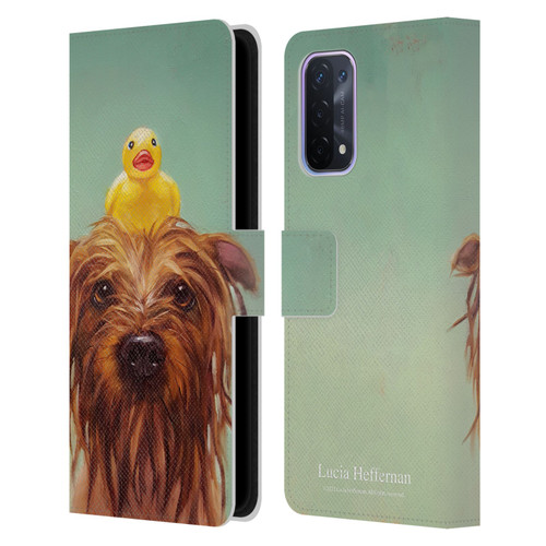 Lucia Heffernan Art Bath Time Leather Book Wallet Case Cover For OPPO A54 5G