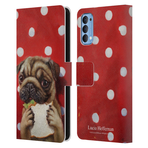 Lucia Heffernan Art Pugalicious Leather Book Wallet Case Cover For OPPO Reno 4 5G