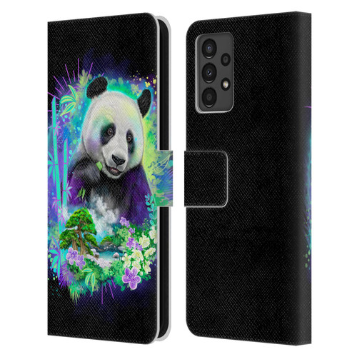 Sheena Pike Animals Rainbow Bamboo Panda Spirit Leather Book Wallet Case Cover For Samsung Galaxy A13 (2022)