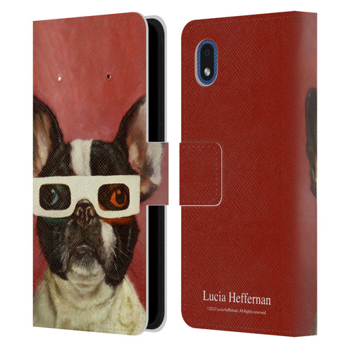 Lucia Heffernan Art 3D Dog Leather Book Wallet Case Cover For Samsung Galaxy A01 Core (2020)