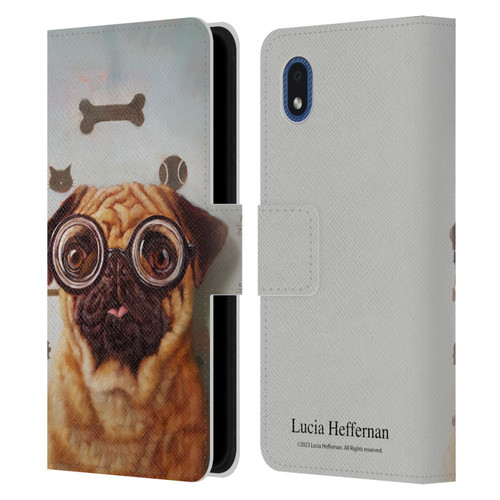 Lucia Heffernan Art Canine Eye Exam Leather Book Wallet Case Cover For Samsung Galaxy A01 Core (2020)