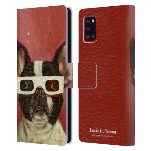 Lucia Heffernan Art 3D Dog Leather Book Wallet Case Cover For Samsung Galaxy A31 (2020)