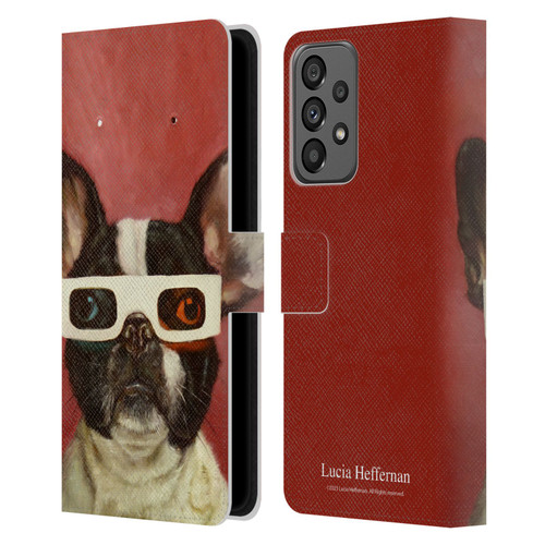 Lucia Heffernan Art 3D Dog Leather Book Wallet Case Cover For Samsung Galaxy A73 5G (2022)