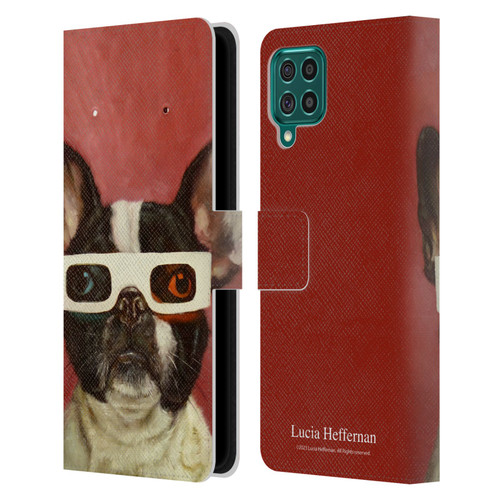 Lucia Heffernan Art 3D Dog Leather Book Wallet Case Cover For Samsung Galaxy F62 (2021)