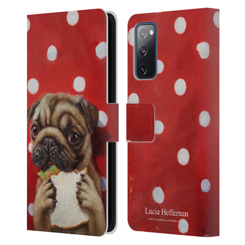 Lucia Heffernan Art Pugalicious Leather Book Wallet Case Cover For Samsung Galaxy S20 FE / 5G
