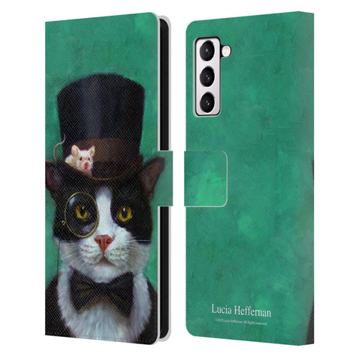 Lucia Heffernan Art Tuxedo Leather Book Wallet Case Cover For Samsung Galaxy S21+ 5G