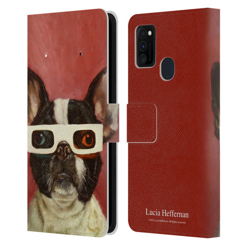 Lucia Heffernan Art 3D Dog Leather Book Wallet Case Cover For Samsung Galaxy M30s (2019)/M21 (2020)