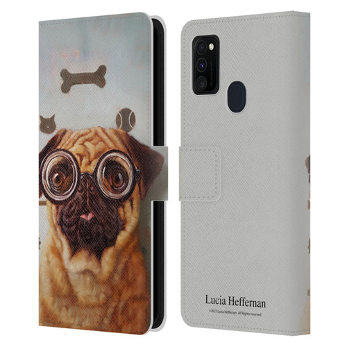 Lucia Heffernan Art Canine Eye Exam Leather Book Wallet Case Cover For Samsung Galaxy M30s (2019)/M21 (2020)