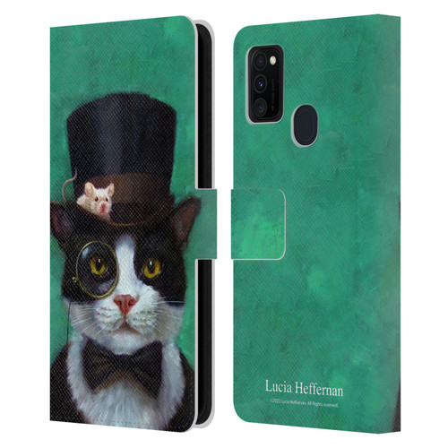 Lucia Heffernan Art Tuxedo Leather Book Wallet Case Cover For Samsung Galaxy M30s (2019)/M21 (2020)