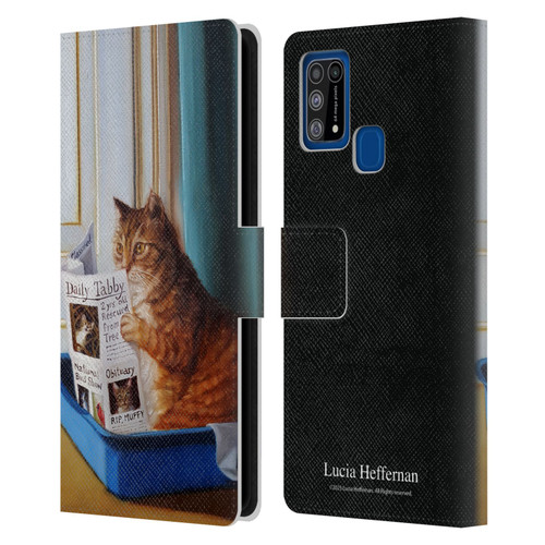 Lucia Heffernan Art Kitty Throne Leather Book Wallet Case Cover For Samsung Galaxy M31 (2020)