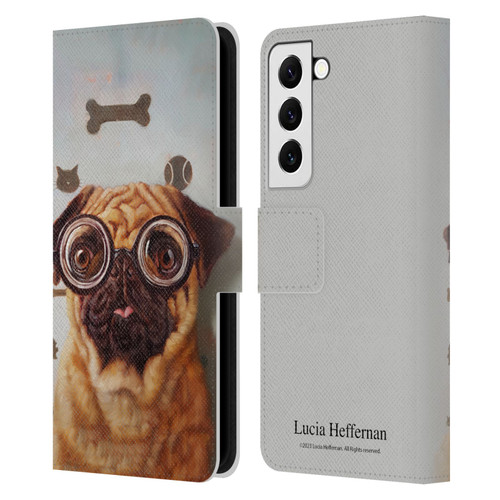 Lucia Heffernan Art Canine Eye Exam Leather Book Wallet Case Cover For Samsung Galaxy S22 5G