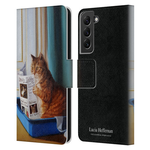 Lucia Heffernan Art Kitty Throne Leather Book Wallet Case Cover For Samsung Galaxy S22+ 5G