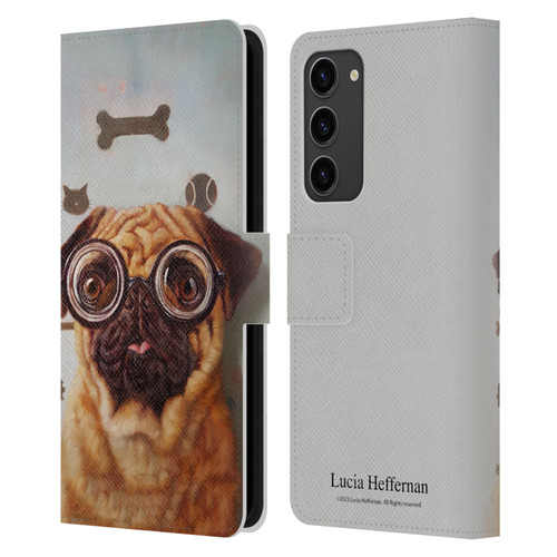 Lucia Heffernan Art Canine Eye Exam Leather Book Wallet Case Cover For Samsung Galaxy S23+ 5G
