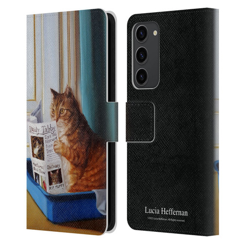 Lucia Heffernan Art Kitty Throne Leather Book Wallet Case Cover For Samsung Galaxy S23+ 5G