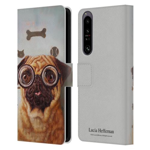 Lucia Heffernan Art Canine Eye Exam Leather Book Wallet Case Cover For Sony Xperia 1 IV