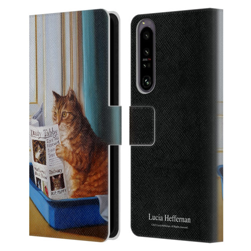 Lucia Heffernan Art Kitty Throne Leather Book Wallet Case Cover For Sony Xperia 1 IV