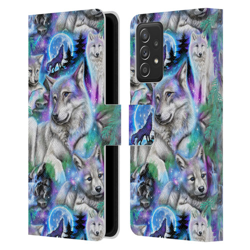 Sheena Pike Animals Daydream Galaxy Wolves Leather Book Wallet Case Cover For Samsung Galaxy A53 5G (2022)