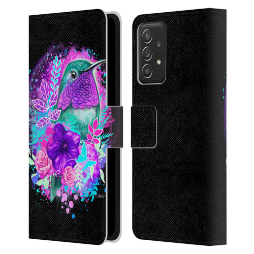 Sheena Pike Animals Purple Hummingbird Spirit Leather Book Wallet Case Cover For Samsung Galaxy A53 5G (2022)