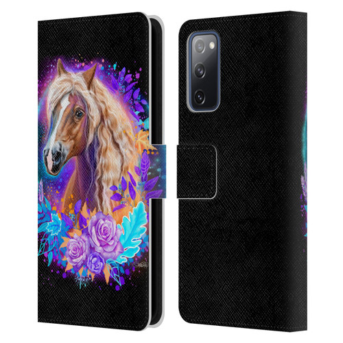 Sheena Pike Animals Purple Horse Spirit With Roses Leather Book Wallet Case Cover For Samsung Galaxy S20 FE / 5G
