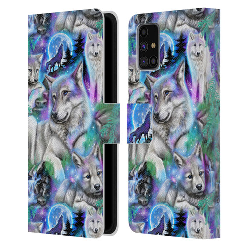 Sheena Pike Animals Daydream Galaxy Wolves Leather Book Wallet Case Cover For Samsung Galaxy M31s (2020)