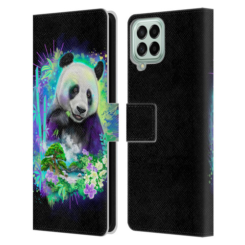 Sheena Pike Animals Rainbow Bamboo Panda Spirit Leather Book Wallet Case Cover For Samsung Galaxy M33 (2022)