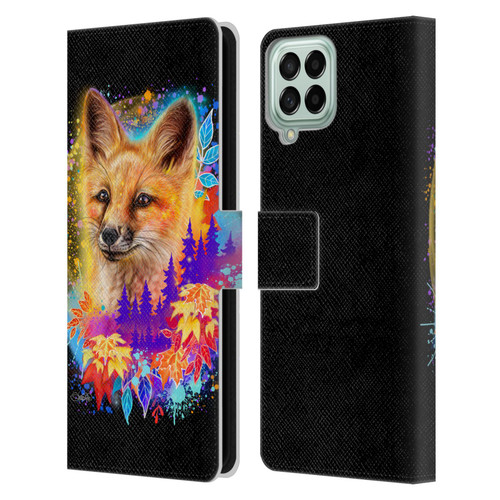 Sheena Pike Animals Red Fox Spirit & Autumn Leaves Leather Book Wallet Case Cover For Samsung Galaxy M33 (2022)