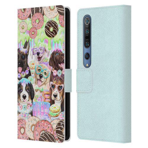 Sheena Pike Animals Puppy Dogs And Donuts Leather Book Wallet Case Cover For Xiaomi Mi 10 5G / Mi 10 Pro 5G