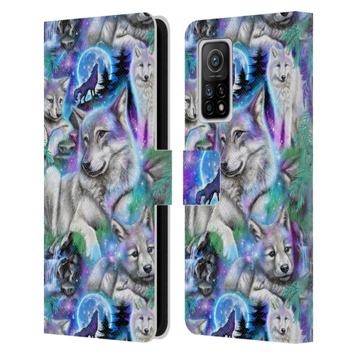Sheena Pike Animals Daydream Galaxy Wolves Leather Book Wallet Case Cover For Xiaomi Mi 10T 5G