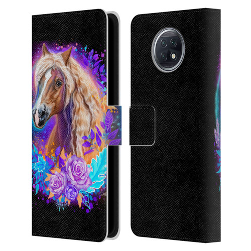 Sheena Pike Animals Purple Horse Spirit With Roses Leather Book Wallet Case Cover For Xiaomi Redmi Note 9T 5G
