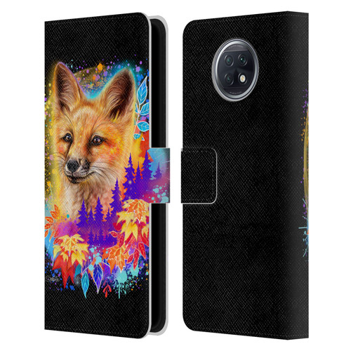 Sheena Pike Animals Red Fox Spirit & Autumn Leaves Leather Book Wallet Case Cover For Xiaomi Redmi Note 9T 5G