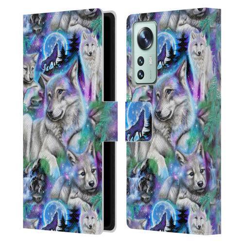 Sheena Pike Animals Daydream Galaxy Wolves Leather Book Wallet Case Cover For Xiaomi 12