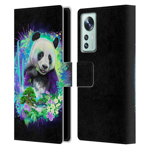 Sheena Pike Animals Rainbow Bamboo Panda Spirit Leather Book Wallet Case Cover For Xiaomi 12