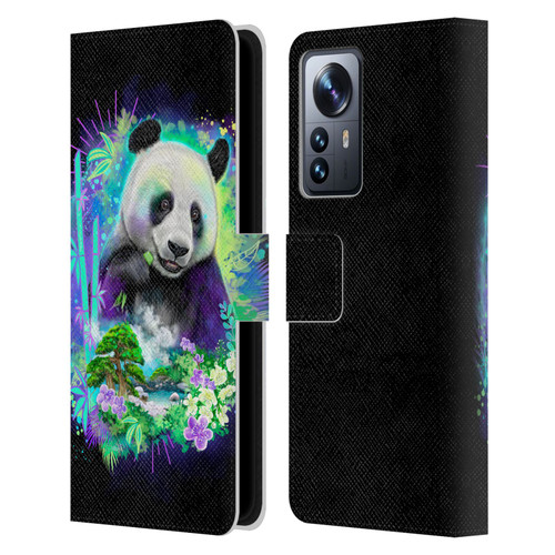 Sheena Pike Animals Rainbow Bamboo Panda Spirit Leather Book Wallet Case Cover For Xiaomi 12 Pro