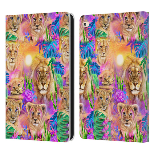 Sheena Pike Big Cats Daydream Lions And Cubs Leather Book Wallet Case Cover For Apple iPad Air 2 (2014)