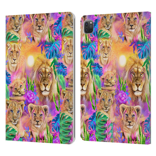 Sheena Pike Big Cats Daydream Lions And Cubs Leather Book Wallet Case Cover For Apple iPad Pro 11 2020 / 2021 / 2022