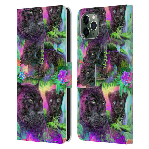 Sheena Pike Big Cats Daydream Panthers Leather Book Wallet Case Cover For Apple iPhone 11 Pro Max