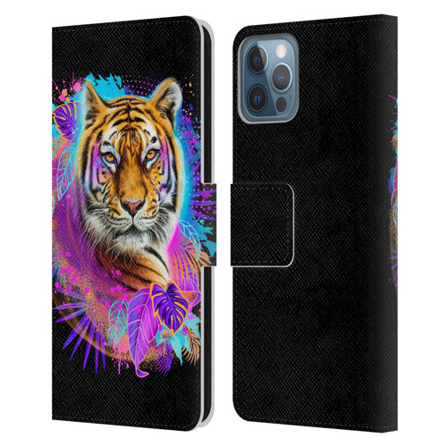 Sheena Pike Big Cats Tiger Spirit Leather Book Wallet Case Cover For Apple iPhone 12 / iPhone 12 Pro