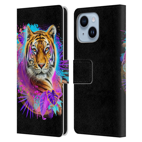Sheena Pike Big Cats Tiger Spirit Leather Book Wallet Case Cover For Apple iPhone 14 Plus