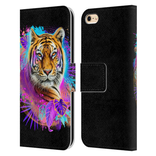 Sheena Pike Big Cats Tiger Spirit Leather Book Wallet Case Cover For Apple iPhone 6 / iPhone 6s