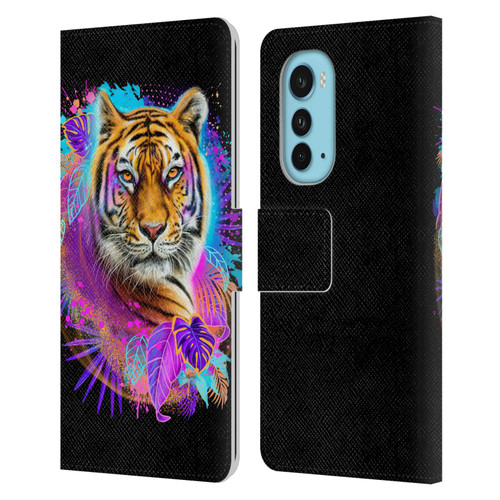Sheena Pike Big Cats Tiger Spirit Leather Book Wallet Case Cover For Motorola Edge (2022)