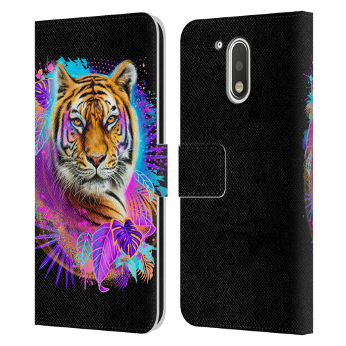 Sheena Pike Big Cats Tiger Spirit Leather Book Wallet Case Cover For Motorola Moto G41