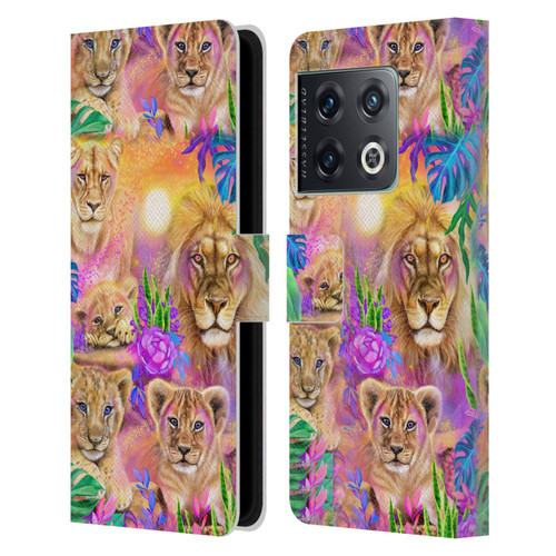 Sheena Pike Big Cats Daydream Lions And Cubs Leather Book Wallet Case Cover For OnePlus 10 Pro