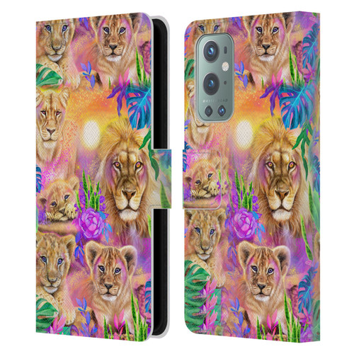 Sheena Pike Big Cats Daydream Lions And Cubs Leather Book Wallet Case Cover For OnePlus 9