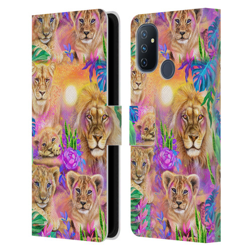Sheena Pike Big Cats Daydream Lions And Cubs Leather Book Wallet Case Cover For OnePlus Nord N100