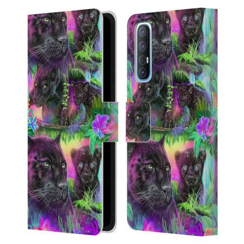 Sheena Pike Big Cats Daydream Panthers Leather Book Wallet Case Cover For OPPO Find X2 Neo 5G