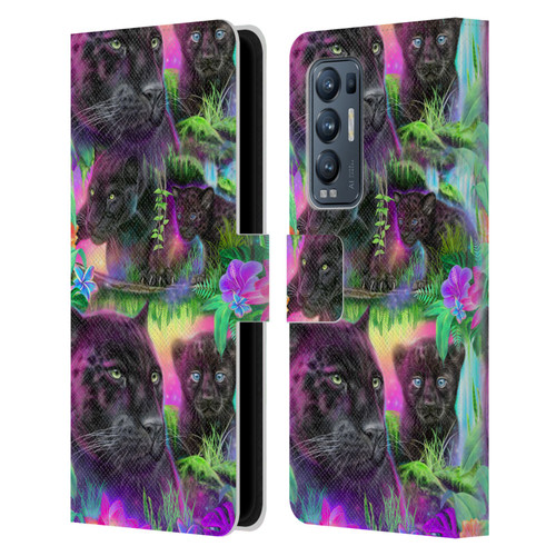 Sheena Pike Big Cats Daydream Panthers Leather Book Wallet Case Cover For OPPO Find X3 Neo / Reno5 Pro+ 5G