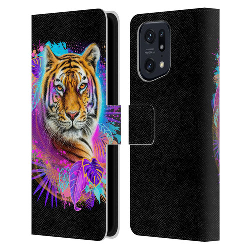 Sheena Pike Big Cats Tiger Spirit Leather Book Wallet Case Cover For OPPO Find X5 Pro