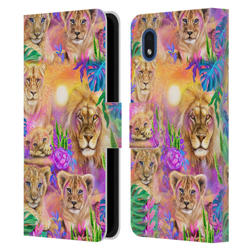 Sheena Pike Big Cats Daydream Lions And Cubs Leather Book Wallet Case Cover For Samsung Galaxy A01 Core (2020)