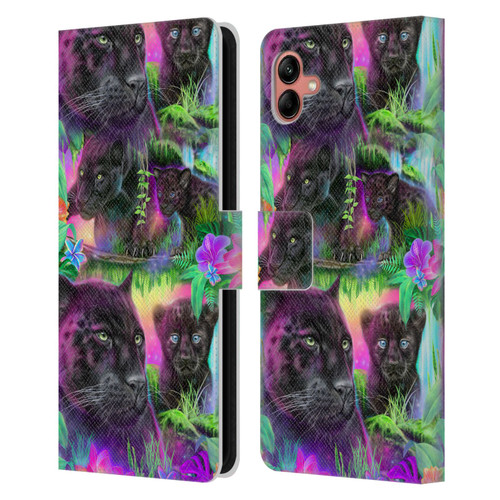 Sheena Pike Big Cats Daydream Panthers Leather Book Wallet Case Cover For Samsung Galaxy A04 (2022)